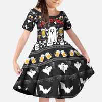 Christmas Boo Beer Family Matching Off The Shoulder Long Sleeve Dress and Hawaiian Shirt I'm Just Here For The Boos - Wonder Print Shop
