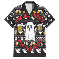 Christmas Boo Beer Family Matching Off The Shoulder Long Sleeve Dress and Hawaiian Shirt I'm Just Here For The Boos - Wonder Print Shop