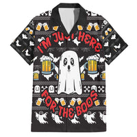 Christmas Boo Beer Family Matching Short Sleeve Bodycon Dress and Hawaiian Shirt I'm Just Here For The Boos - Wonder Print Shop