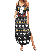 Christmas Boo Beer Family Matching Summer Maxi Dress and Hawaiian Shirt I'm Just Here For The Boos - Wonder Print Shop