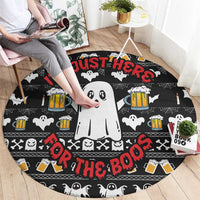 Christmas Boo Beer Round Carpet I'm Just Here For The Boss