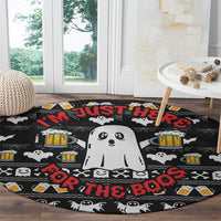 Christmas Boo Beer Round Carpet I'm Just Here For The Boss