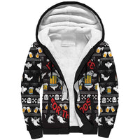 Christmas Boo Beer Sherpa Hoodie I'm Just Here For The Boos - Wonder Print Shop