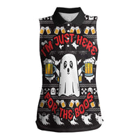Christmas Boo Beer Women Sleeveless Polo Shirt I'm Just Here For The Boos - Wonder Print Shop