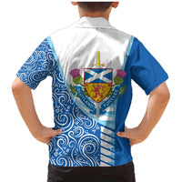 Scotland Forever Family Matching Mermaid Dress and Hawaiian Shirt Thistle Lion Rampant