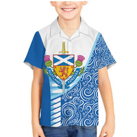 Scotland Forever Family Matching Mermaid Dress and Hawaiian Shirt Thistle Lion Rampant