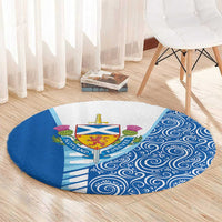 Scotland Forever Round Carpet Thistle Lion Rampant - Wonder Print Shop