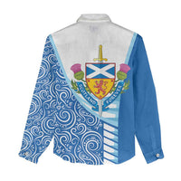 Scotland Forever Women Casual Shirt Thistle Lion Rampant - Wonder Print Shop