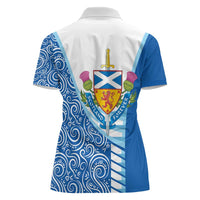 Scotland Forever Women Polo Shirt Thistle Lion Rampant - Wonder Print Shop