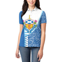 Scotland Forever Women Polo Shirt Thistle Lion Rampant - Wonder Print Shop