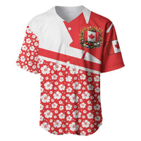 Canada Baseball Jersey Summer Hibiscus Tropical Flower