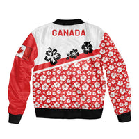 Canada Bomber Jacket Summer Hibiscus Tropical Flower