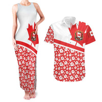 Canada Couples Matching Tank Maxi Dress and Hawaiian Shirt Summer Hibiscus Tropical Flower