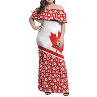 Canada Family Matching Off Shoulder Maxi Dress and Hawaiian Shirt Summer Hibiscus Tropical Flower