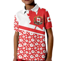 Canada Kid Polo Shirt Summer Hibiscus Tropical Flower