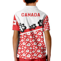 Canada Kid Polo Shirt Summer Hibiscus Tropical Flower