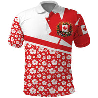 Canada Polo Shirt Summer Hibiscus Tropical Flower