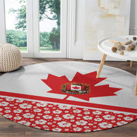 Canada Round Carpet Summer Hibiscus Tropical Flower