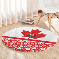Canada Round Carpet Summer Hibiscus Tropical Flower