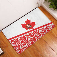 Canada Rubber Doormat Summer Hibiscus Tropical Flower