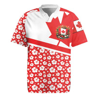 Canada Rugby Jersey Summer Hibiscus Tropical Flower