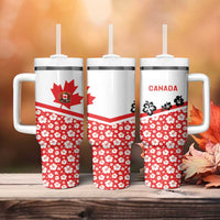 Canada Tumbler With Handle Summer Hibiscus Tropical Flower
