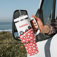 Canada Tumbler With Handle Summer Hibiscus Tropical Flower