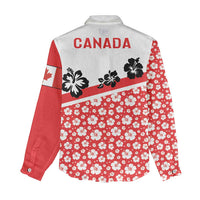 Canada Women Casual Shirt Summer Hibiscus Tropical Flower