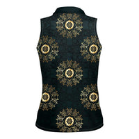 Personalized Powerful Woman in Patterns African Women Sleeveless Polo Shirt