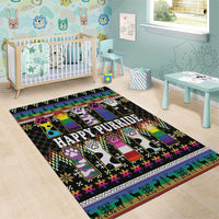Pride Cat LGBT Area Rug Happy Purride Christmas - Cute Pet Rainbow Flag - Wonder Print Shop