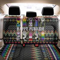 Pride Cat LGBT Back Car Seat Cover Happy Purride Christmas - Cute Pet Rainbow Flag - Wonder Print Shop