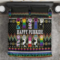 Pride Cat LGBT Bedding Set Happy Purride Christmas - Cute Pet Rainbow Flag - Wonder Print Shop