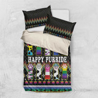 Pride Cat LGBT Bedding Set Happy Purride Christmas - Cute Pet Rainbow Flag - Wonder Print Shop