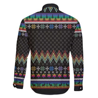 Pride Cat LGBT Family Matching Long Sleeve Bodycon Dress and Hawaiian Shirt Happy Purride Christmas - Cute Pet Rainbow Flag - Wonder Print Shop