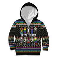 Pride Cat LGBT Kid Hoodie Happy Purride Christmas - Cute Pet Rainbow Flag - Wonder Print Shop