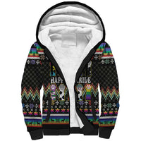 Pride Cat LGBT Sherpa Hoodie Happy Purride Christmas - Cute Pet Rainbow Flag - Wonder Print Shop