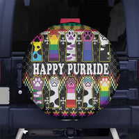 Pride Cat LGBT Spare Tire Cover Happy Purride Christmas - Cute Pet Rainbow Flag - Wonder Print Shop