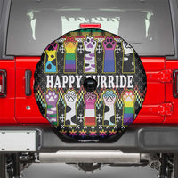 Pride Cat LGBT Spare Tire Cover Happy Purride Christmas - Cute Pet Rainbow Flag - Wonder Print Shop