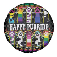Pride Cat LGBT Spare Tire Cover Happy Purride Christmas - Cute Pet Rainbow Flag - Wonder Print Shop