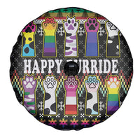 Pride Cat LGBT Spare Tire Cover Happy Purride Christmas - Cute Pet Rainbow Flag - Wonder Print Shop