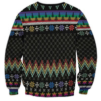 Pride Cat LGBT Sweatshirt Happy Purride Christmas - Cute Pet Rainbow Flag - Wonder Print Shop