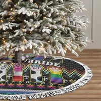 Pride Cat LGBT Tree Skirt Happy Purride Christmas - Cute Pet Rainbow Flag - Wonder Print Shop