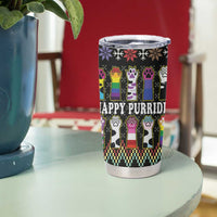 Pride Cat LGBT Tumbler Cup Happy Purride Christmas - Cute Pet Rainbow Flag - Wonder Print Shop