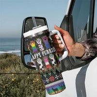 Pride Cat LGBT Tumbler With Handle Happy Purride Christmas - Cute Pet Rainbow Flag - Wonder Print Shop