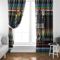 Pride Cat LGBT Window Curtain Happy Purride Christmas - Cute Pet Rainbow Flag - Wonder Print Shop
