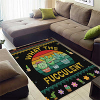 Cacuts Christmas Area Rug Cactus What the Fucculent - Wonder Print Shop