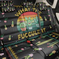 Cacuts Christmas Back Car Seat Cover Cactus What the Fucculent - Wonder Print Shop