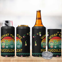 Cacuts Christmas 4 in 1 Can Cooler Tumbler Cactus What the Fucculent - Wonder Print Shop