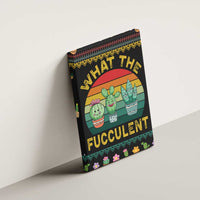 Cacuts Christmas Canvas Wall Art Cactus What the Fucculent - Wonder Print Shop