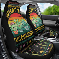 Cacuts Christmas Car Seat Cover Cactus What the Fucculent - Wonder Print Shop
